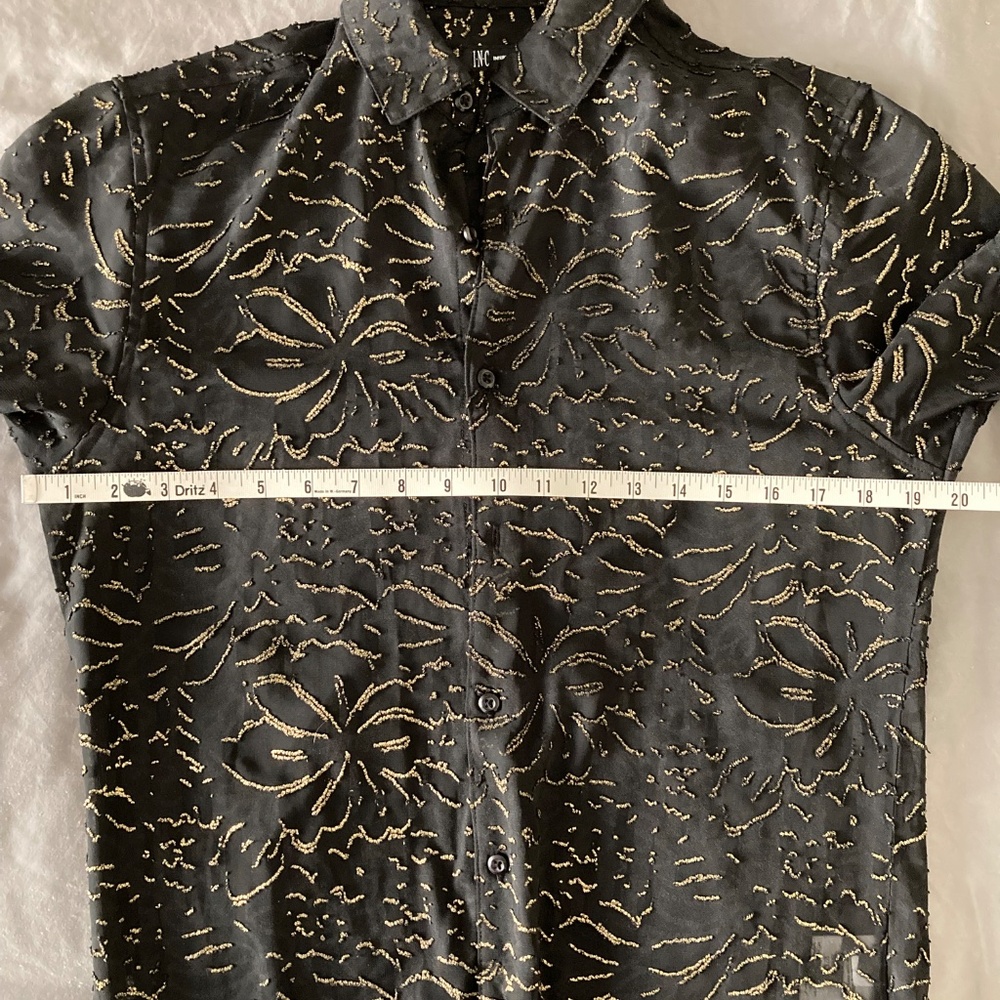 Black and gold sheer top - Picture 8 of 9
